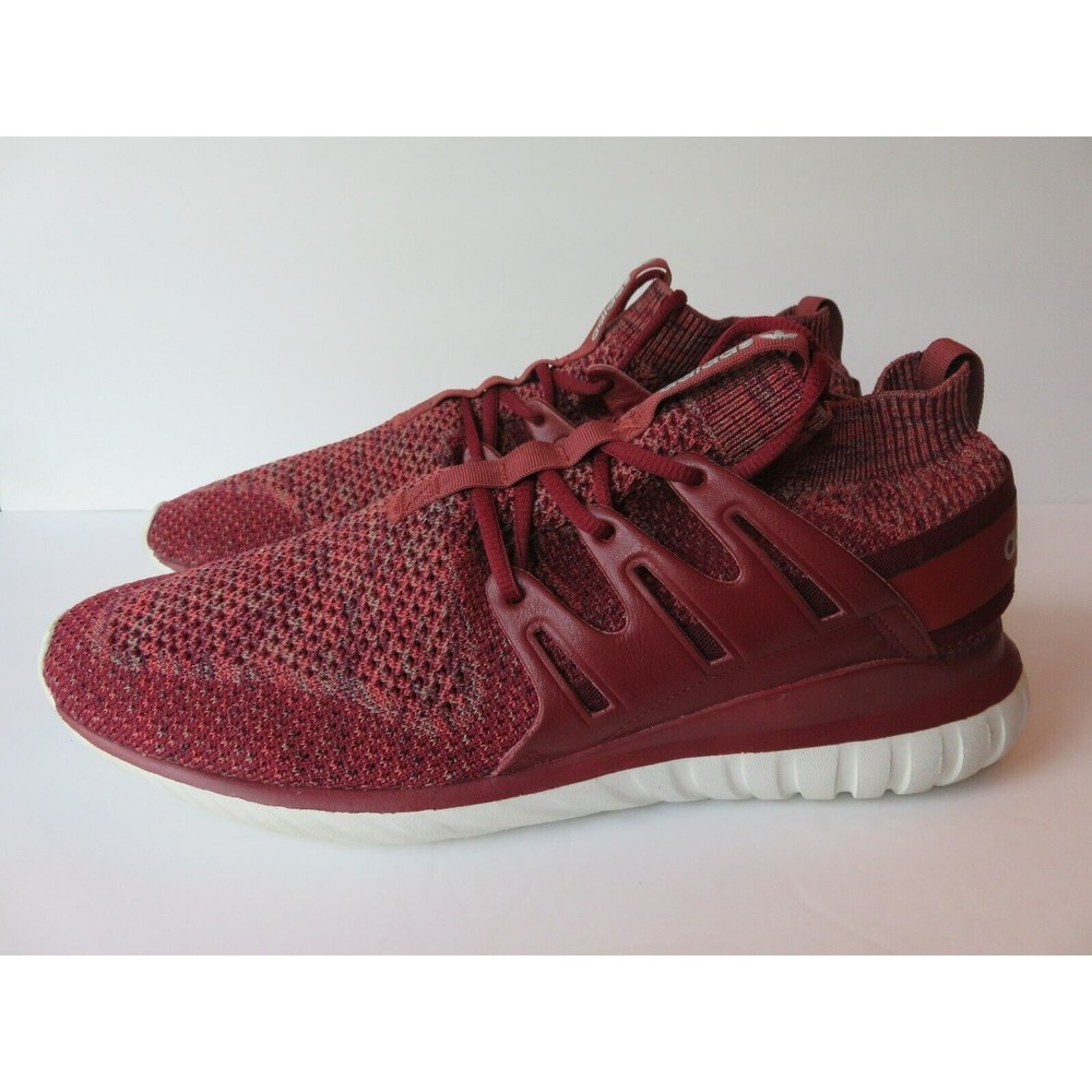 Adidas Originals Men's Tubular Primeknit Shoes Mystery Red BB8406 Sz 12 EUC